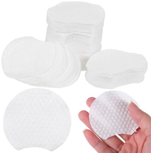 Outanaya Halbrunde Make Up Entferner Pads aus Vlies 600 Stück für Gesicht zur Nass und Trockenverwendung Abschminkpads