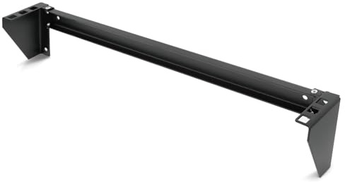 Tecmojo Soporte de pared vertical 1U de 19 pulgadas, soporte de panel de conexiones plegable, apto para conmutadores de 19 pulgadas / dispositivos informáticos / de datos / rack abierto con capacidad