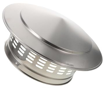 Hemobllo Tapa de Chimenea de Acero Inoxidable 13 para Tubo de Estufa de Leña, Cubierta Exterior Diseño Anti-lluvia Tipo Paraguas, Protección contra Aves y Ventilación Mejorada para Techo