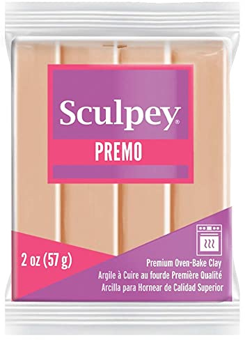 Premo Sculpey Light-Weight Professional Crafting Clay, Beige