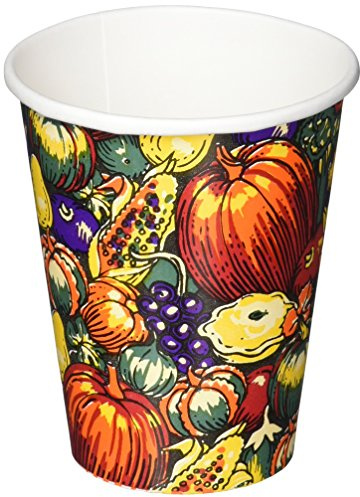 Thanksgiving Autumn Multicolored Paper Cups, 9 Oz., 8 Ct. | Party Tableware