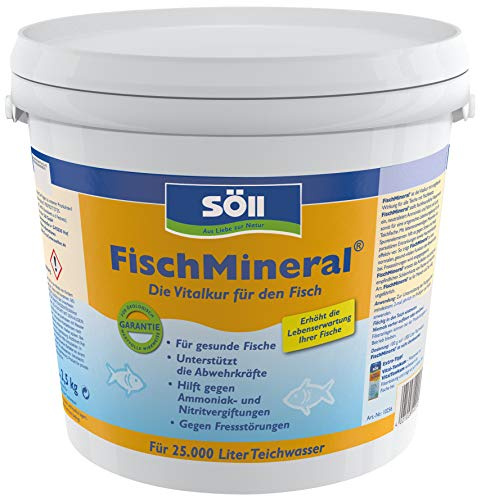 Söll 80423 FischMineral Vitalkur für Teichfische 2,5 kg - Fischpflegemittel entgiftet neutralisiert optimiert Wasser mit lebenswichtigen Mineralien - vitale Fische im Fischteich Gartenteich Koiteich