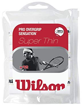 WILSON Sporting Goods Pro Sensation Tennis Racket Grip (Pack of 12), White