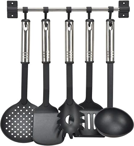 Unbekannt Kit d’ustensiles de Cuisine, avec Barre de Suspension, Accessoires de Cuisine, en Plastique
