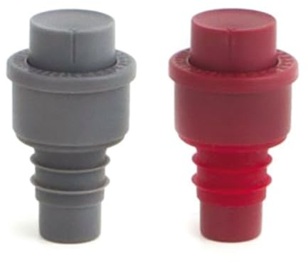 Kikkerland ABS Silicone Wine Pumps, Set of 2, Multi-Colour