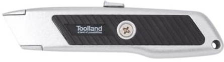 Toolland Cutter à lame rétracable, métal, adapté aux gauchers & droitiers