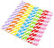 Vicloon 175pcs Papier trinken Einweg-Strohhalme, bunte Streifen Einweg-Dekoration Papier Trinkende Strohhalme für Geburtstag, Hochzeit, Weihnachten, Feier Parteien, 7 Farben