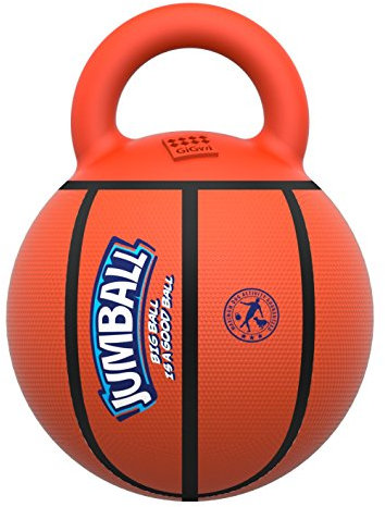 GiGwi Jumball Ball für mittelgroße und große Hunde, mit extra hartem Griff aus Gummi