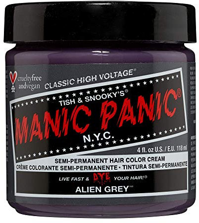 Manic Panic Alien Grey, libre de crueldad animal, vegano y brillante, 118 ml