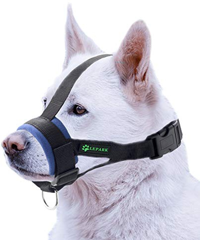 Mjuk Hund Munkorg I Nylon För Att Förhindra Att Bita, Skälla Och Tugga, Träna Husdjur, Justerbar (S, Blå)