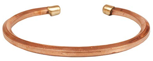 Touchstone - Pulsera de cobre curativa india hecha a mano para mujeres y hombres, brazalete de joyería para yoga, chakras, meditación y mantras., Cobre