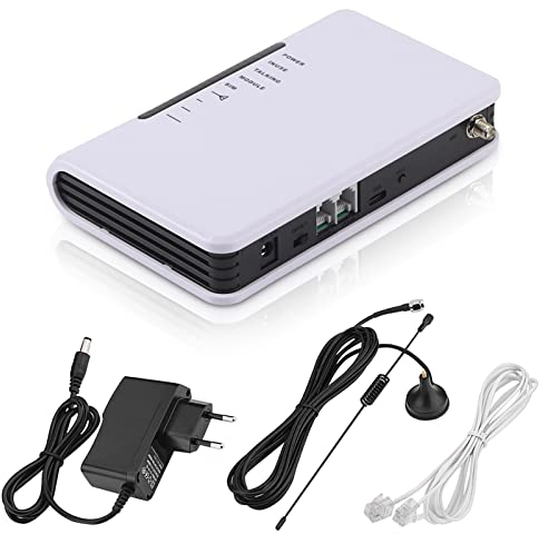 Cabina Telefonica GSM, Terminale Wireless Fisso a Cablata 24 Ore di Lavoro Accessibile al Telefono Fisso/Allarme/Cabina di Registrazione con Antenna e Adattatore di Alimentazione (EU)