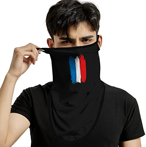 ShopINess 3D Ohrbügel Gesichtsmaske Bandana - Französische Flagge