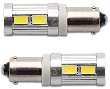 Baceyong Bombillas LED H6W BAX9S para Luces Diurnas de Coche, 2 luces LED de 12 V, luz lateral/indicador de aparcamiento del vehículo, luz blanca