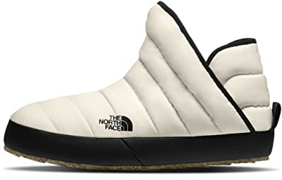 The North Face Women's Thermoball Traction Winter Bootie - Insulated, DWR Finish, Gardenia White/TNF Black, 9