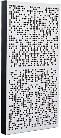 Bluetone Acoustics Binary AbFuser | Paneles Acústicos, Difusor Acústico y Absorbente Para Tratamento da Sala Acústica, Paneles Fonoabsorbentes para pared (100x50x10cm, Blanco)