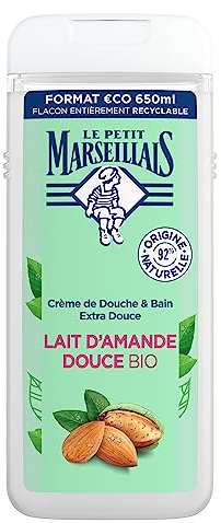 Le Petit Marseillais Extra Gentle Bath & Shower Cream Organic Sweet Almond Milk 650 ml