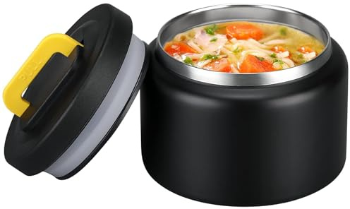 MAISON HUIS 8oz Soup Thermo Wide Mouth Vacuum Insulated Thermo Food Jar, Leak Proof Stainless Steel Thermo for Hot&Cold Food Kids Food Lunch Soup Container for School Travel