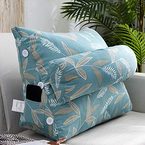 Yanman Dreieckiges Lesekissen, Bettauflage, Kopfteil, Rückenlehne, Keil, Rückenstütze, Lendenwirbelstützung, Liegekissen für Bett, Sofa, weiche Nackenrolle mit verstellbaren Nackenkissen