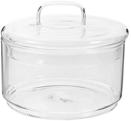 RORPOIR Transparent Glass Food Storage Canister with Leak Airtight Storage Jar for Dry Goods Snacks and Sweets for Jam Cookies and Cereal