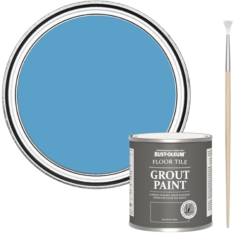 Rust-Oleum Ultra-Durable Blue Floor Tile Grout Paint - Cerulean 250ml