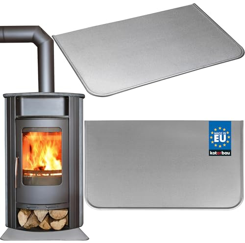 KOTARBAU® Placa de fondo para estufa de chimenea 40 x 60 cm de acero galvanizado, placa de base, placa de cenizas, placa de fondo para chimenea, placa de protección contra chispas, placa de suciedad