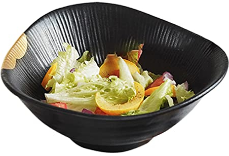 Ensaladera Negra, Cuencos Angulados De Cerámica Vintage Tazón De Sopa De 28 Oz Tazón De Ramen De Estilo Japonés Tazón De Postre para Restaurante Tazón para Servir Pasta para Aperitivos De Arroz