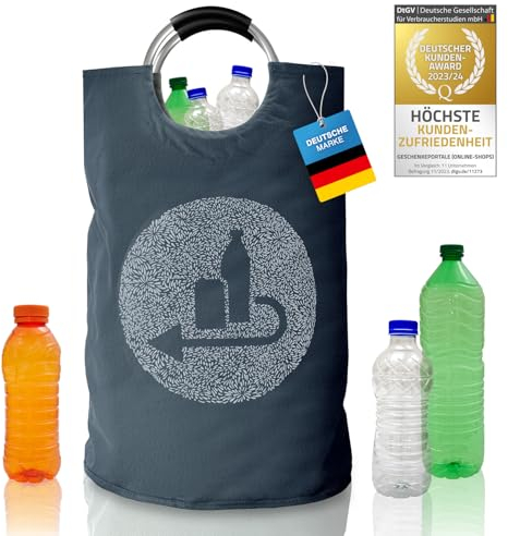 Dimono® Flaschensammler Pfandflaschen-Sammler; Recycling Pfandbehälter, Flaschenkorb & Spielzeugtaschen; Leergut-Korb, Spielzeugbeutel & Wäschekorb, Faltbarer Haushalts-Organizer uvm. (Pfandflaschen)