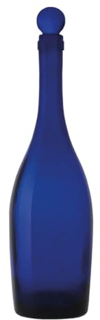 Shurity Bottiglia in vetro Blu Old 75cl. con tappo Blu (Pack 4pz - Old 75cl.)