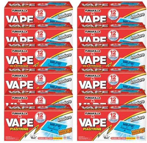 Vape Nachfüll-Plättchen gegen Mücken, geruchlos, gegen normale Mücken und Mücken, Tiger, 30 Stück (12 Einheiten)