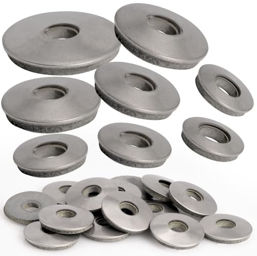 Dichtscheiben 50 Stück Unterlegscheiben Edelstahl V2A - M6,8 x 16mm für M6 Schrauben - Dichtscheiben für Schrauben Neopren Dichtung EPDM Dichtungen Sanitär