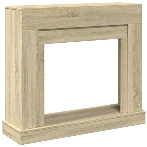 Cadre de cheminée chêne sonoma 100x30x87,5 cm bois d ingénierie