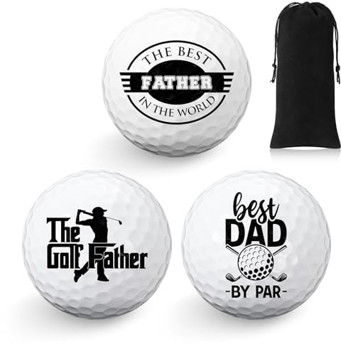 Threan Golfbälle mit Aufschrift Happy Birthday, lustiges Golfball-Geschenk, Standardgröße, 3 Stück