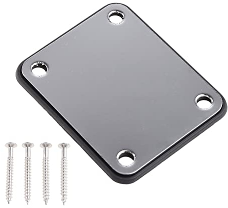 1Set Gitarrenhals Verbindungsplatte Mit 4 Schrauben Für FD St Chrom