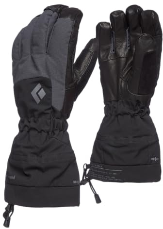 BLACK DIAMOND Men's Soloist Gloves | Waterproof BD.Dry Insert | Primaloft Gold Insulation | Removable Liner for Skiing & Mountaineering | Black 2.0 | Large