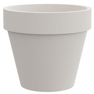 Tecnokit Tera Standard One stor blomkruka av hartskruka för inomhus- och utomhusbruk, rotationsteknik, krukor för växter och träd, UV-beständig, frostsäker (vit, 50 cm)