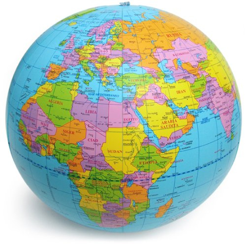 Globo terráqueo azul – Globo hinchable