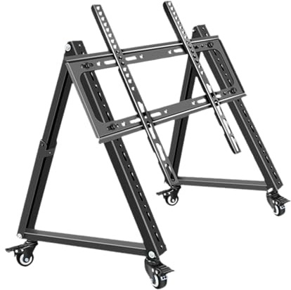 Baoblaze Soporte de televisión móvil de Baja Altura ángulo Ajustable Multipurpose Metal Rolling TV Stand con Rueda para la Sala de reuniones de exhibición en, 32 Inch to 70 Inch