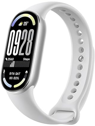 XIAOMI Mi Smart Watch Band 10, 5ATM Waterproof Fitness Step Tracker Sports Digital Smart Watch Health Band for Men Women, 1.72 AMOLED Display, 150+ Sports Modes (Glacier Silver)