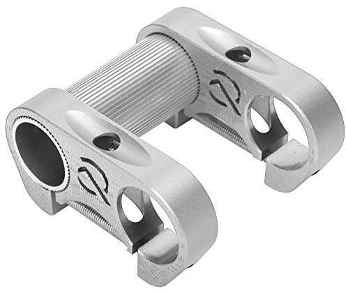 Segrehy Fahrrad-Doppelvorbau, Verstellbarer Lenkervorbau, 25,4 mm, Faltrad, Aluminiumlegierung, leicht, langlebig, für Falträder, 1 Stück (Silber)