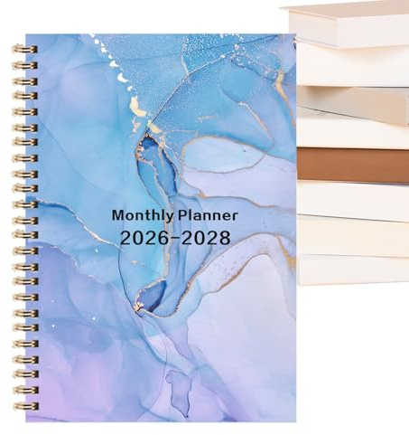 Calendar Planner 2026-2028 | Planner Book Monthly - Coil Binding Journal with 36-Month Tabs for School College Workplace Business Work Home