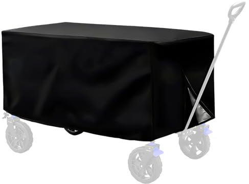 VOSSOT skydd för rullvagn, trädgårdsvagn, vattentätt, utomhus vikbart vagnskydd, skydd för rullvagn, utomhus vikbart skydd mot damm, solljus, snö, vatten