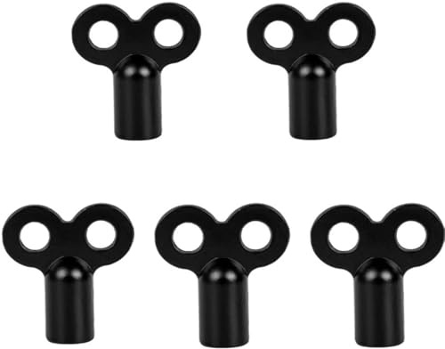 Radiator Bleed Key,5pcs Black Valve Faucet Water Tap Plumbing Bleeder Air Vent Central Heating Tool Bleeding for and