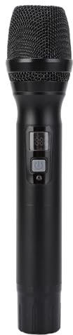 Aramox Microfono Wireless UHF, Microfono Dinamico Portatile in Lega di Alluminio con Ricevitore USB per Eventi di Conferenza Karaoke