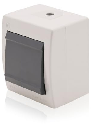 Intratec - Interruptor en cruz (10 AX, 250 V, IP44, para exteriores protegidos, 1 unidad), color gris