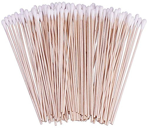 400 Count 6 Inch Long Cotton Swabs with Wooden Handles Cotton Tipped Applicator for Cleaning