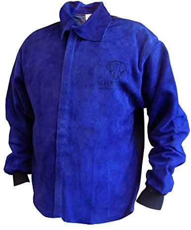 Tusker Schweißjacke aus Leder mit feuerhemmendem Rücken, Baumwolle, strapazierfähig, S, 1
