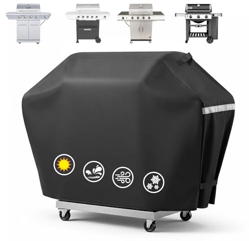 Utheer 60 Inch Grill Cover for Nexgrill 720-0830H 720-0888S 720-0888N 3, 4, 5 Burners Gas Grills, Dyna Glo DGF493PNP-D, for Weber Brinkmann CharBroil Jenn Air and more, Heavy Duty Waterproof