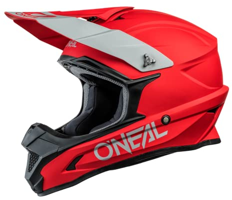 O'NEAL | Motocross-Helm | MX Enduro Motorrad | ABS-Schale, , Lüftungsöffnungen für optimale Belüftung und Kühlung | 1SRS Helmet Solid | Erwachsene | Rot | Größe L