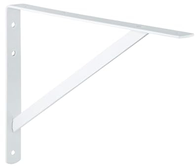 Console per carichi pesanti Gedotec | 1 pezzo - supporto da parete | Atena | Profondità 600 mm | Trasportino pesante bianco | Capacità di carico 300 kg | Reggimensola in acciaio massiccio | Supporto